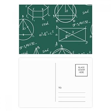 Imagem de Cartão postal geométrico com fórmula matemática, conjunto de cartões postais de aniversário
