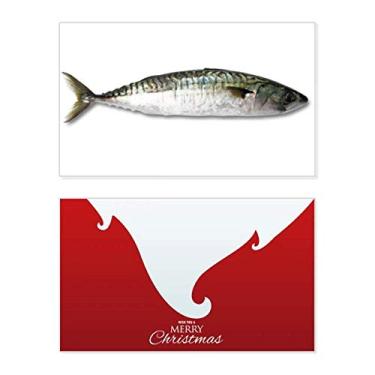 Imagem de Atividades de peixe oceano longo preto feriado Merry Christmas Cartões de parabéns mensagem de Natal