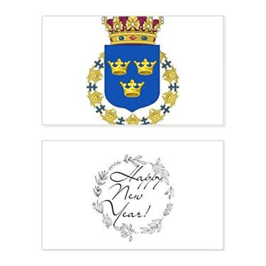 Imagem de Suécia Europa Emblema Nacional Ano Novo Festival Cartão de felicitações Mensagem Abençoada Presente