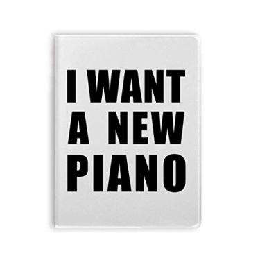 Imagem de Diário de capa macia I Want A New Piano Art Deco para presente moderno