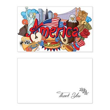 Imagem de Eagle Liberty Burger America Graffiti Cartão de agradecimento aniversário aniversário saudações casamento agradecimento