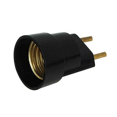 Imagem de Foxlux Base Bocal Adaptador Plug Macho Plástico Preto