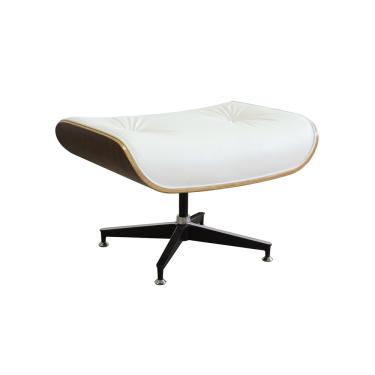 Imagem de Puff Charles Eames Couro Natural - Branco