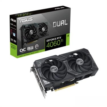Imagem de ASUS Dual GeForce RTX™ 4060 Ti OC Edition 8GB GDDR6 (PCIe 4.0, 8GB GDDR6, DLSS 3, HDMI 2.1, DisplayPort 1.4a, design de ventilador de tecnologia axial, tecnologia 0dB e mais)