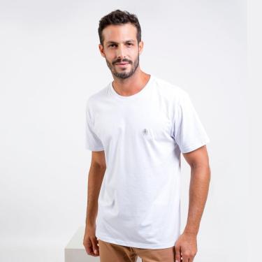 Imagem de Camiseta Básica Pima Branca/Prata-Masculino