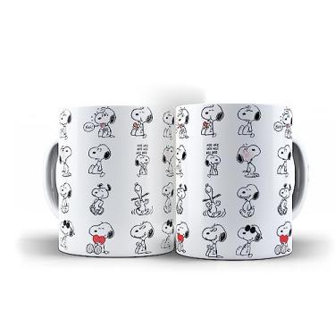 Imagem de Caneca Branca Figurinhas Snoopy