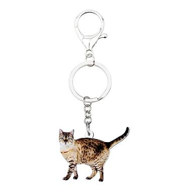 Imagem de ZALTAS Chaveiros Elegantes Para Gatinhos E Gatos Anéis Bijuterias De Animais Para Mulheres Meninas Bolsas Pingentes De CarroMulticolr
