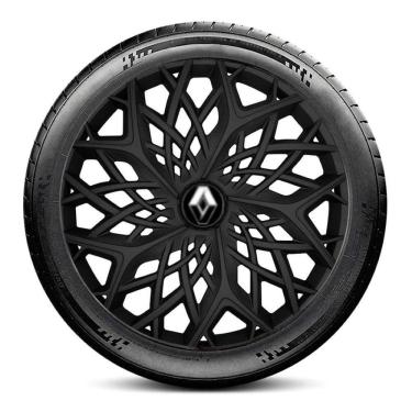 Imagem de Calota LC153 Renault Aro 13 Preta Fosca Moove Escolha carro