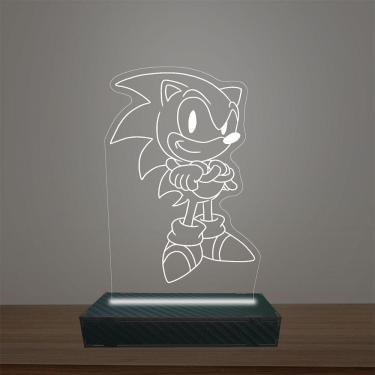 Imagem de Luminária Led 3d Sonic Abajur Luxo