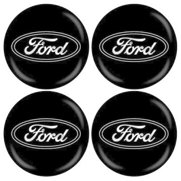 Imagem de Jogo Emblema Calota Resinada Ford 48mm Preto
