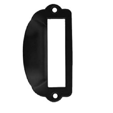 Imagem de Puxadores de suporte de etiqueta, puxadores de gaveta vintage de liga de zinco para armário de armário, preto 82 x 36 mm pacote com 10, (Bettomshin)