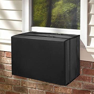 Imagem de Gicov Capa de ar condicionado de janela para unidade externa capa de CA à prova d'água ao ar livre com 2 alças ajustáveis capa de proteção AC 33x9,8x10,6