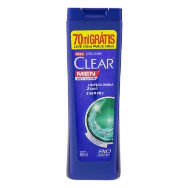 Imagem de Shampoo Clear Men Anticaspa Limpeza Diária 2 Em 1 400ml - Tecnologia B