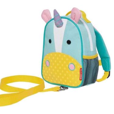 Imagem de Mini Mochila Infantil Guia Alça de Segurança Crianças Bebês Escolar