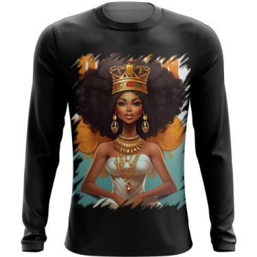 Imagem de Camiseta Manga Longa Rainha Africana Queen Afric 8 - Kasubeck Store