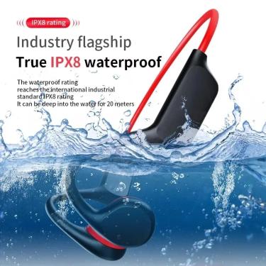 Imagem de Auriculares de Condução Óssea para Shokz  Bluetooth  IPX8 Impermeável  Auricular MP3 com Microfone
