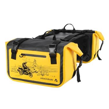 Imagem de ARMOURAIN Bolsa lateral de motocicleta 50 L (25 L x 2) bolsa de assento para motocicleta (amarelo)