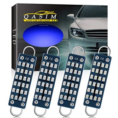Imagem de Lâmpada de LED de 44 mm (1,73") azul brilhante, sem polaridade 12V 211-2 212-2 561 562 567 564 RL4410 Viseira de luz interior para porta-malas de cortesia de carro, pacote com 4