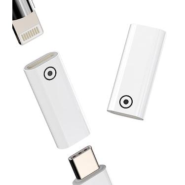 Imagem de Suporte de carregamento de caneta (pacote com 2) compatível com Apple Pencil adaptador de carregador de 1ª geração USB C fêmea para Lightning acessórios fêmea conector Ipencil tipo C Thunderbolt 3 4