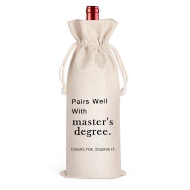Imagem de Sacolas de vinho de formatura, bolsa de vinho para formatura de mestrado, lembrancinhas de festa, decoração de formatura, presente de formatura para filho, filha, amiga, irmã, irmão, menina, menino,