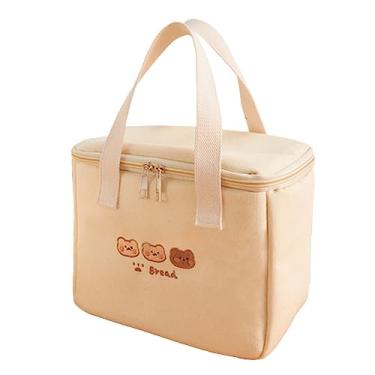 Imagem de RICHTRUE Bolsa de almoço Kawaii para meninas, isolada, fofa, para mulheres e crianças (urso- balde)