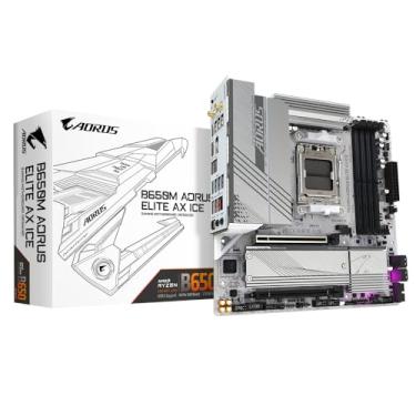 Imagem de Placa Mãe Gigabyte B650M AORUS ELITE AX ICE BRANCA WIFI (AM5/4xDDR5/HDMI/DP/USB 3.2/M.2)