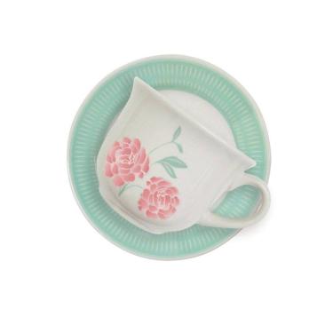 Imagem de Kit 12 Xícaras Donna Bloom Oxford Cerâmica 180 Ml