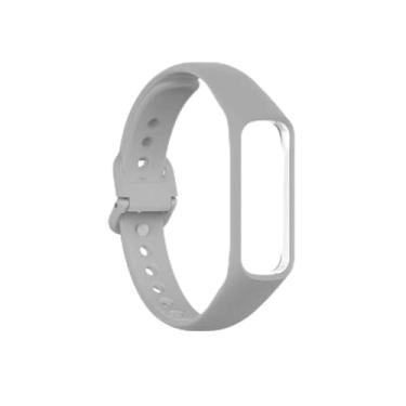 Imagem de Pulseira Extra Compatível com Galaxy Fit2 Sport Silicone Cores Vivas (Cinza)