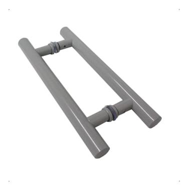 Imagem de Puxador Cinza Alumínio 30cm P/Portas Portão Madeira Vidro