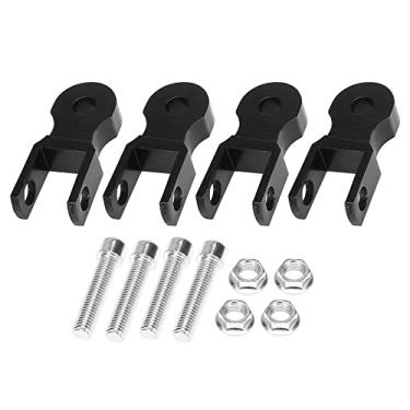 Imagem de F FIERCE CYCLE 2 pares de extensão de altura do amortecedor traseiro universal de 5 cm preto