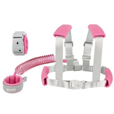 Imagem de Blisstime Coleira infantil 2 em 1 – elo de pulso antiperda para crianças – Arnês para bebês, coleira para bebês, trelas de pulso, trelas infantis para crianças, não é fácil de abrir sem chave