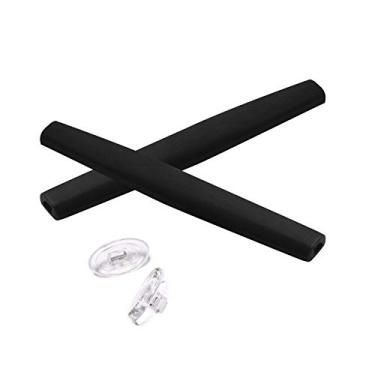 Imagem de PapaViva Kits de borracha de substituição para protetores de nariz e meias auriculares para óculos de sol Oakley Felon - Preto