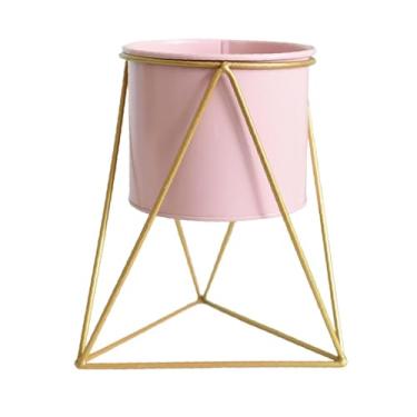 Imagem de Ｂｅｓｇａ Suporte para vasos de flores, suporte para plantas de ferro, fácil de instalar, exibição de arte redonda, balde de plantas com suporte para cesta de, pequeno