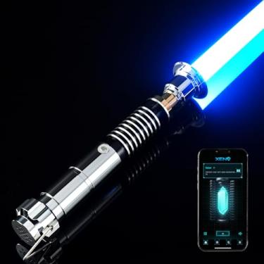Imagem de DAMIENSABER Upgrade RGB3.0 Smooth Swing Motion Control Dueling Light Saber, 16 Sound Fonts Luke Light Saber with 16 RGB Solid and Infinite Color Changing, Rechargeable Metal Hilt for Adults