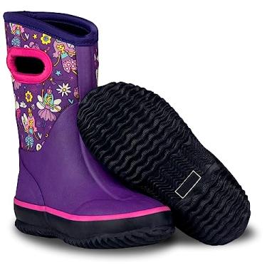 Imagem de Botas de lama para crianças isolantes Lone Cone para meninos e meninas – Botas de neve infantis impermeáveis – Botas de neoprene quentes para crianças – Botas quentes para crianças, Botas de fada