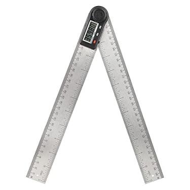 Imagem de Medidor de ângulo Eletrônico Com Display Digital 0-360° Régua Transferidora de Aço Inoxidável para Carpintaria (300mm)