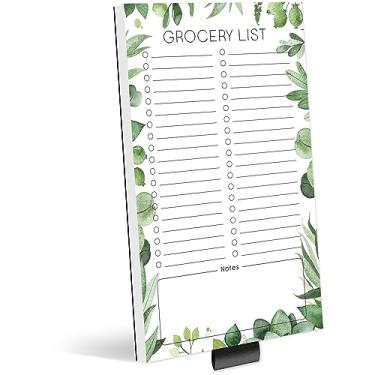 Imagem de Evercio Grocery List Magnetic Notepad for Refrigerator | Floral Greenery Shopping List Cute Memo Note Pad for Fridge | Kitchen Supplies | Office Gift for Coworkers | 4.5x7.5 Inches, 50 Sheets