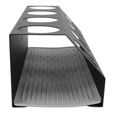 Imagem de Escorredor Universal de Garrafas de Refrigerante Com 4 Furos, Com Almofada de Drenagem, Suporte para 4 Garrafas e Tampa para Sodastream, Rack de Secagem para Garrafas de Vidro