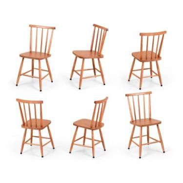 Imagem de TreeArbor Kit 6 Cadeiras Colonial Clássica Madeira Maciça Mel