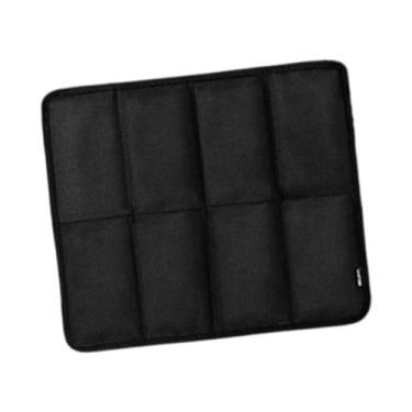 Imagem de Esquirla Almofada para acampamento ao ar livre, almofada de assento dobrável, almofada de assento compacta à prova d'água para esportes de festival, caminhadas, Preto