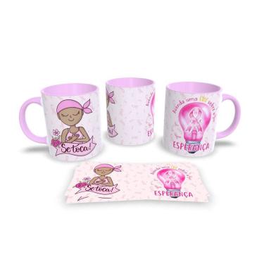 Imagem de Canecas Rosa de Porcelana Personalizadas Outubro Rosa