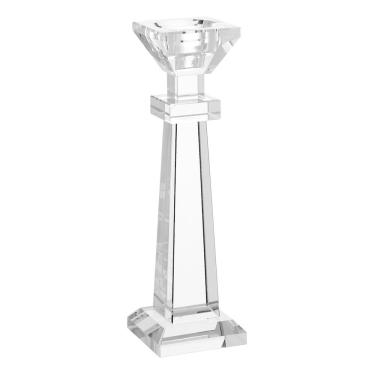 Imagem de CASTIÇAL PORTA VELA DECORATIVO CRISTAL 24x6x6cm TRANSPARENTE
