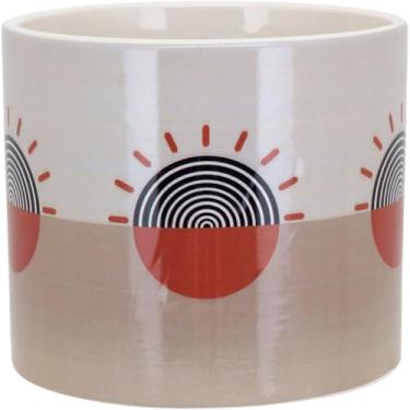 Imagem de CACHEPÔ VASO DECORATIVO PLANTA CERÂMICA 11x13x13cm CINZA