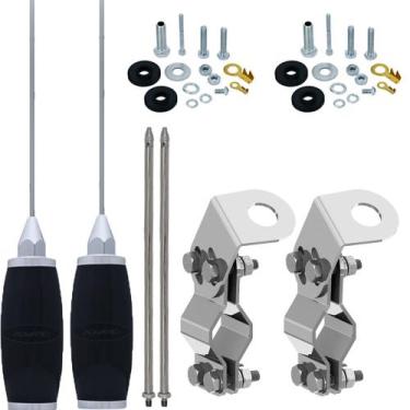 Imagem de Antena PX Mini Maria Mole 1,40 metros Alongador Inox 25cm Suporte Arti