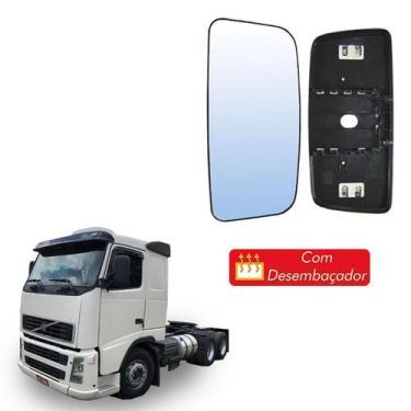 Imagem de Vidro Retrovisor Volvo Fh Fm 2010 2011 Ld Le C Desembaçador - Globo