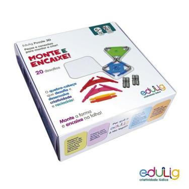 Imagem de Quebra-cabeça Geométrico Edulig Puzzle Monte e Encaixe - 20 desafios -