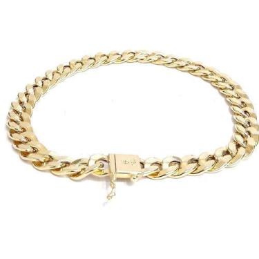 Imagem de Pulseira de Ouro 18K Groumet 21cm 9,50mm a 13,5 mm ( grossa ) - Elegan
