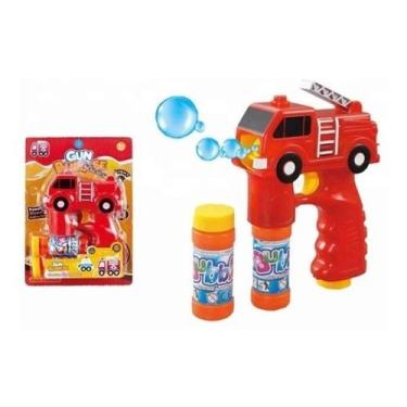 Imagem de Carro De Bombeiro Lança Bolhas De Sabão C/ Musica E Luz - ImportZ