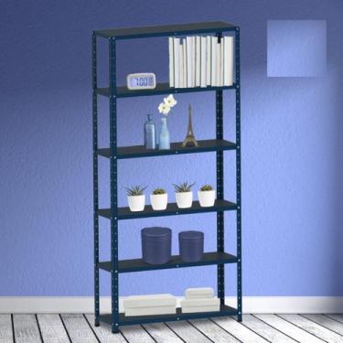 Imagem de Estante para Livros com Estrutura Metálica 6 Prateleiras Aço - Pandin 