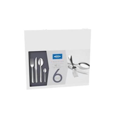 Imagem de Jogo Faqueiro Lyon Talheres Faca Garfo Colher Kit 42 Peças - BRINOX, T